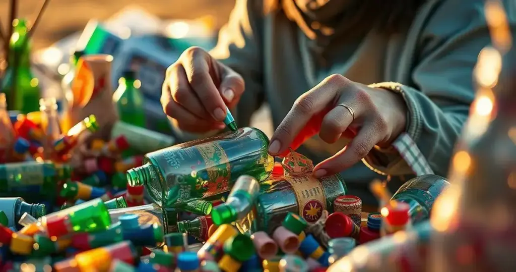 como fazer artesanato com garrafa pet