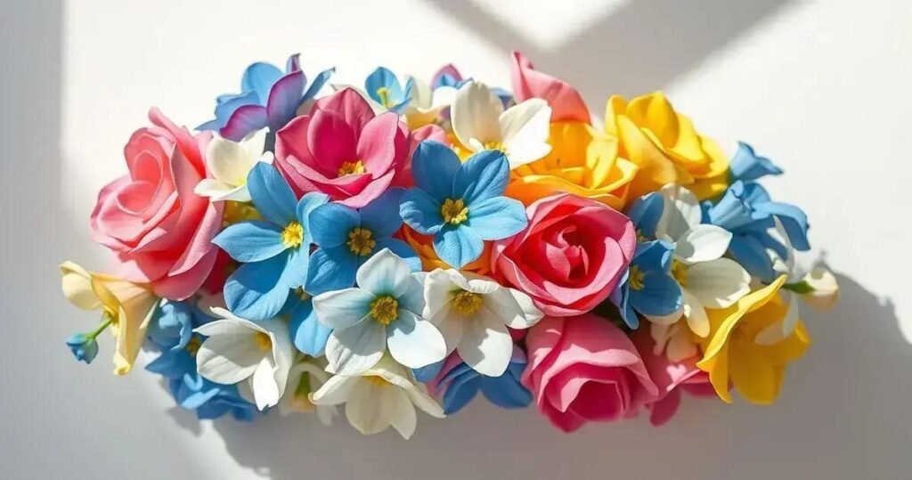 flor de fita de cetim
